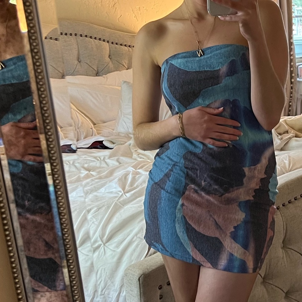 With Jeán Watercolor Minidress